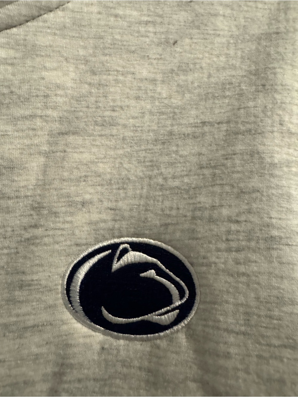 Top of the World Penn State Light Gray Quarter-Zip Sherpa Pullover - Picture 2 of 4